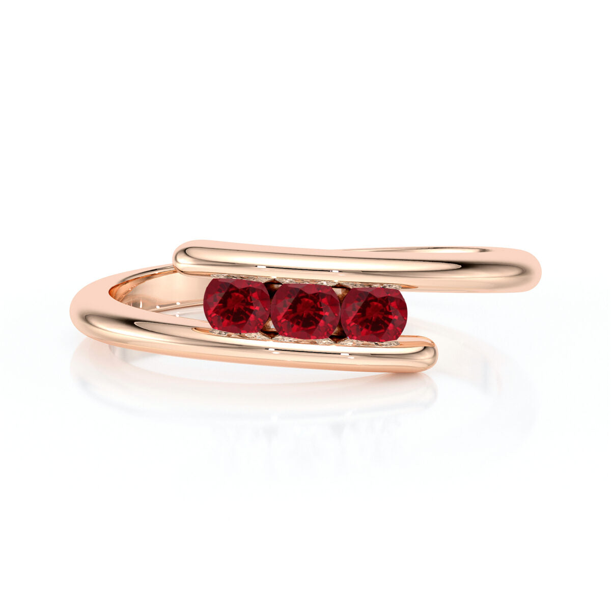 Bague trilogie rubis Main dans la Main – 2