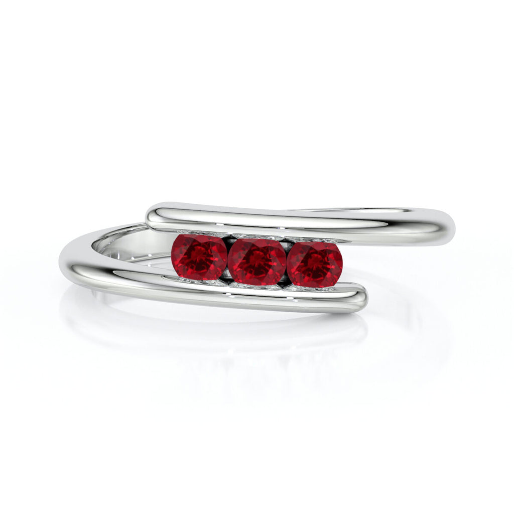 Bague trilogie rubis Main dans la Main – 2