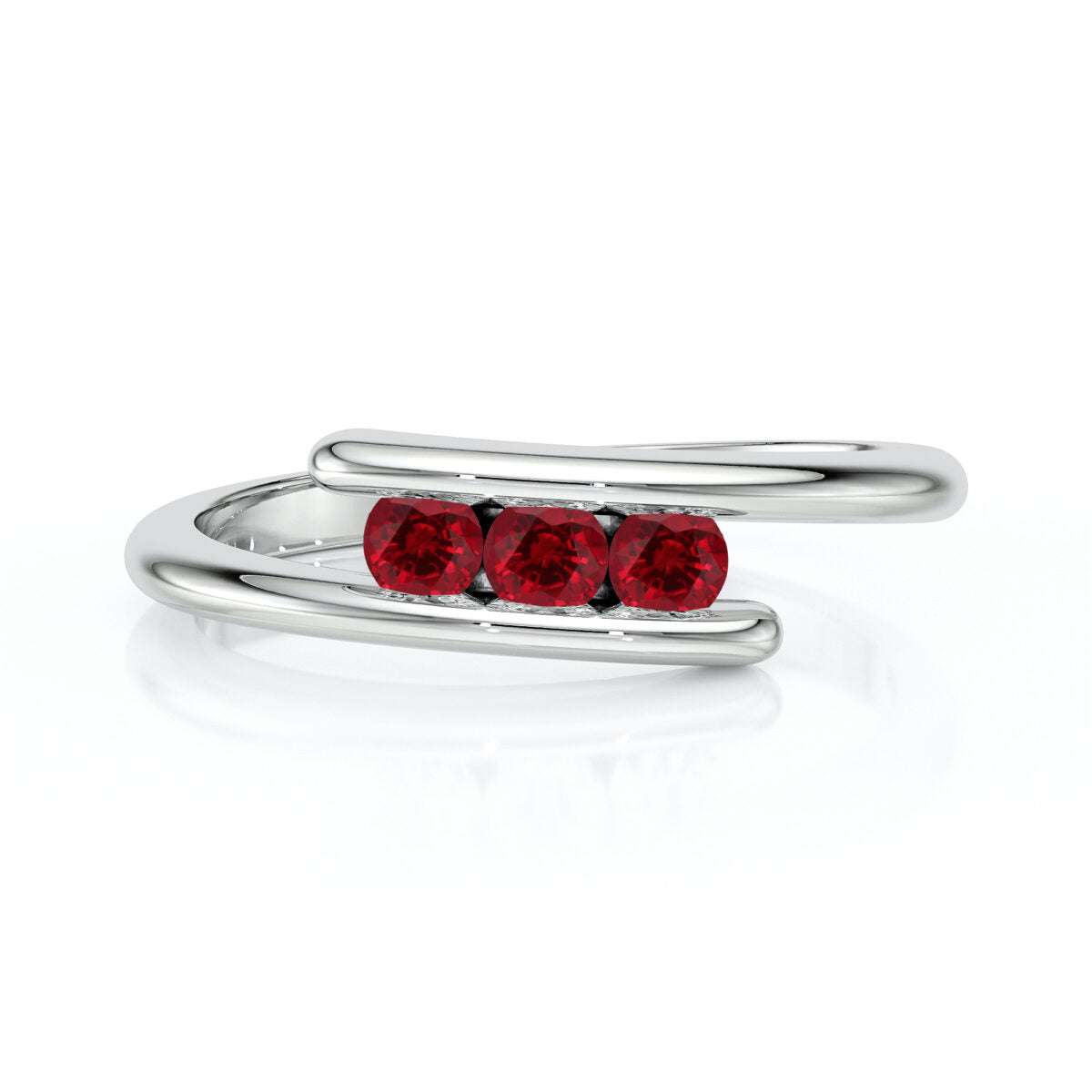 Bague trilogie rubis Main dans la Main – 2